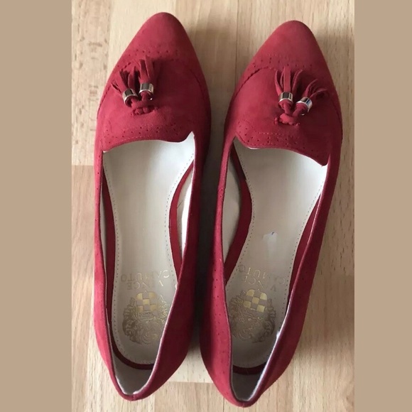 Vince Camuto Shoes - Vince Camuto Rizell Red Suede Flats 6.5 Medium